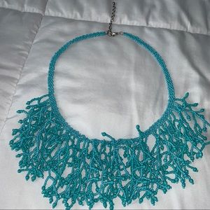 Blue statement necklace
